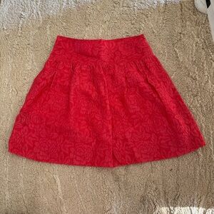 BCBGMaxAzria Red Floral silk Skirt